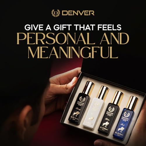 Image of DENVER Sporting Club Gift Set for Men - Rider, Victor, Champ, Goal - 20ML Each | Long Lasting Luxury Perfume EDP