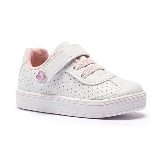 Tênis Feminino Infantil Tininha Casual Escolar Confortável (Branco, BR, Criança de 1 a 3 anos, Numérico, 22)