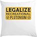 Legalize rekreacyjna plutonium radioaktywny symbol obroża biała poduszka 40 x 40 cm z wypełnieniem biała jeden rozmiar