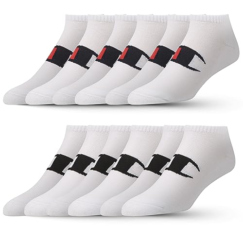 Champion Boys & Girls Socks - 12 Pair Crew, Low Cut, No Show, Ankle & Quarter Socks
