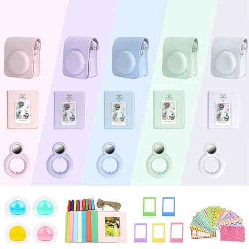 Accesorio de cámara fotográfica instantánea con lente selfie, álbum y calcomanías decorativas 7