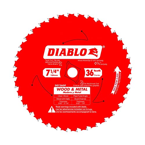 Lame de scie circulaire en carbure Diablo Steel Demon DO736GPX haute résistance