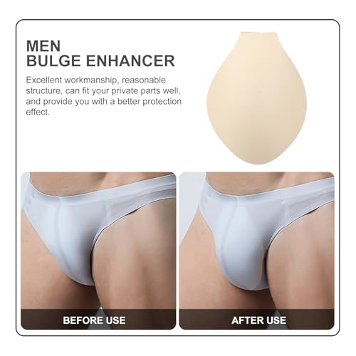 Amosfun 4 Pcs Bulge Sponge Underwear Bulge Cup Pad for Men Underwear Swimwear Trunks Shorts Cups4