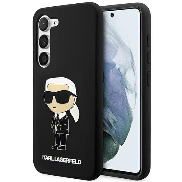 KARL LAGERFELD KLHCS23MSNIKBCK Coque en Silicone pour Samsung S23+ S916 Noir