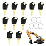 JRSHIRLEYLTD Schlüssel 10 Stück Zündschlüssel 5P8500 Universal Baumaschinen Schlüssel Set Für Schwermaschinen/Bulldozer Von Schwere Ausrüstung Zündschalter Schlüssel, Ersatz Start Schlüssel Set