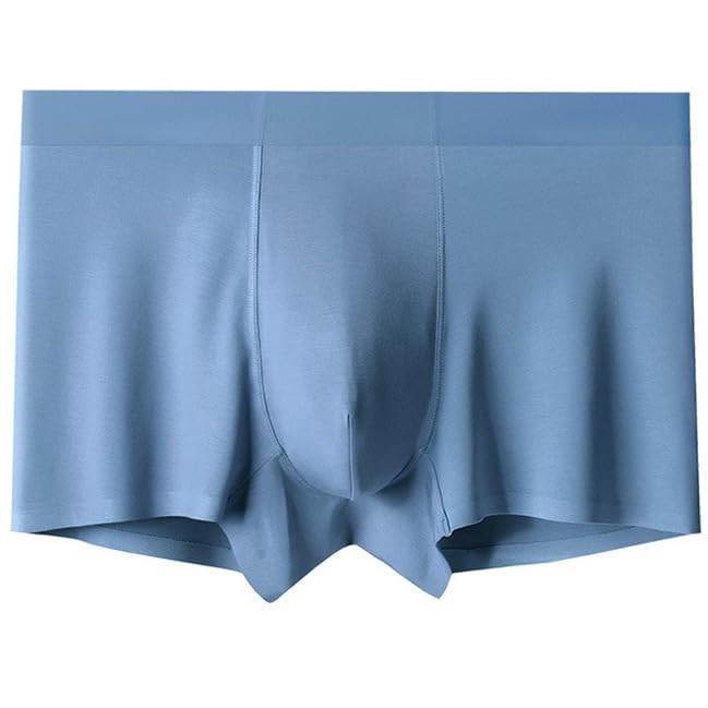 Men's Seamless Boxer Briefs Soft Breathable Trunks Underwear Lightweight Sport Support Bulge Pouch Boxer Shorts