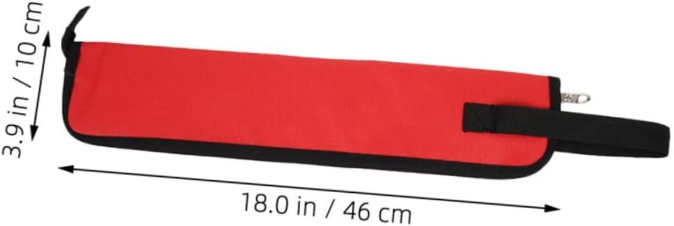 Ipetboom 2pcs Portable Drumstick Storage Bag for Drummers, Red Oxford Cloth Drumstick Holder Case 18"x3.9" with Shoulder Strap, Suitable for Mallets and Brushes, Outdoor Percussion