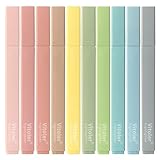 Piochoo Highlighters Assorted Colors,10Pcs Bible Highlighters and Pens No Bleed, Assorted Colors, Pastel Set, Cute Marker Pens for School Journaling
