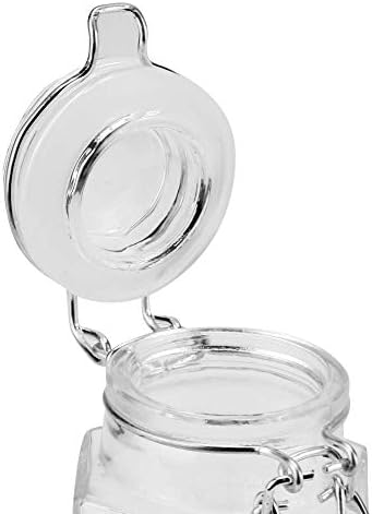 Hexagonal Spice Jars - Set of 12 | Clip Top Mini Glass Jars | Preserve Jar Set | Airtight Herb & Spice Storage | Jam Jars & Storage | Small Pots | M&W