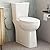 21 Inch Tall Toilet With Skirted Design, Los Flexi Two Piece Extra High Toilet for Tall Height & Seniors, 1.1/1.28 GPF Dual Flush, Powerful Siphon Jet, Quick Install and Soft-Close Seat, 12'' Rough-In