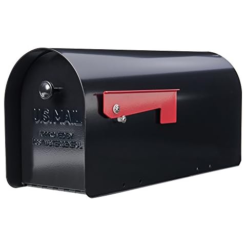 Gibraltar Mailboxes Tuff Body Large Capacity Galvanized Steel Black, Post-Mount Mailbox, TB1B0000 Cover