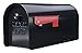 Gibraltar TB1B0000 Tuff Body Galvanized Steel Post-Mount Mailbox,10 x 7.5 x 20.75-Inches,Black