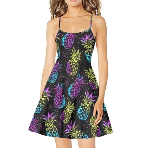 Image of Coloranimal Women's Summer Sleeveless Casual Swing Dresses with Loose Fit Beach Sundress