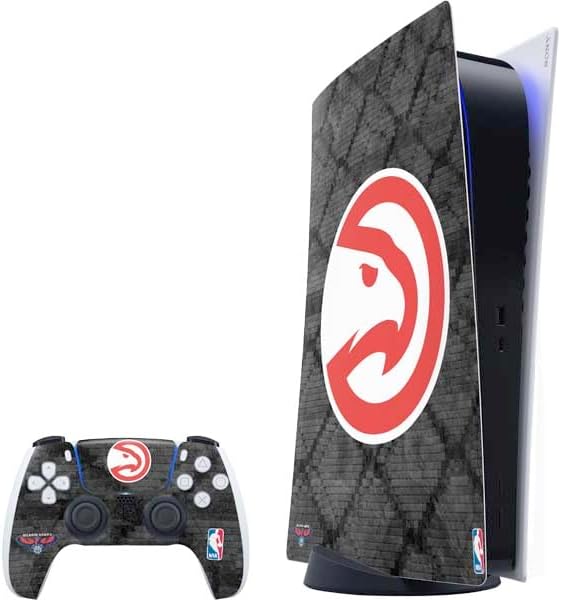Skinit Decal Gaming Skin Compatible with PS5 Bundle - Officially Licensed NBA Atlanta Hawks Dark Rust Design