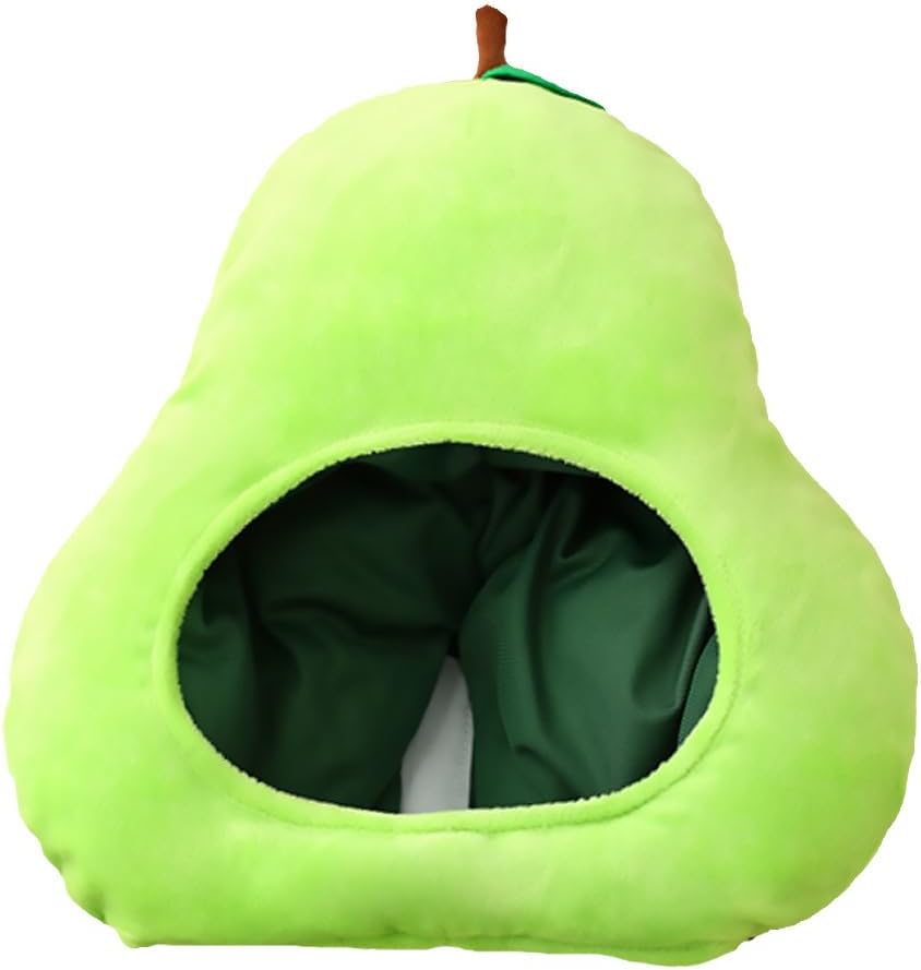 Mobestech Pear Head Cover Toy Lightweight Fruit-Shaped Party Hat Photo Prop for Adults Kids Fun Event Accessory
