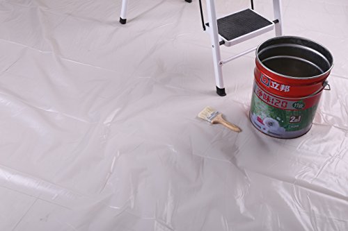 Painters Plastic Drop Cloth (12 Pack), 9X12 Feet, Plastic Tarp Dust Cover, Plastic Covers For Furniture, Plastic Drop Cloth For Painting, Painting Tarp #TOP2