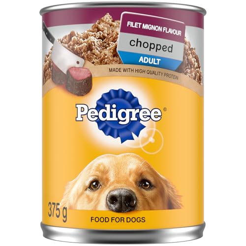 PEDIGREE CHOPPED Ground Adult Soft Wet Dog Food – Filet Mignon Beef Flavour – With Beef - 12x 375g (13 oz) Cans image 7
