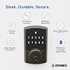 Cerradura electrónica de puerta con teclado táctil Brinks sin llave - Pestillo con teclado retroiluminado y seguridad avanzada, códigos de usuario personalizados, auto-bloqueo, para puerta principal, hogar u oficina, bronce toscano 4