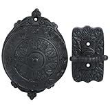 A29 Decorative Mechanical Doorbell - Old Fashioned Twist Door Bell with Manual Hand Turn Chime - Vintage Solid Brass Doorbell in Oil-Rubbed Bronze Finish - Non-Electric, Wireless Victorian Doorbell