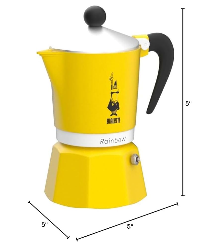 bialetti【日本未販売】rainbow  3杯　マキネッタ　イエロー bialetti【日本未販売】rainbow 3杯 マキネッタ イエロー - メルカリ
