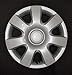 New Wheel Covers Hubcaps Fits 2002-2004 Toyota Camry; 15 Inch; 7 Spoke; Silver Color; Plastic; Set of 4; Standard Leg