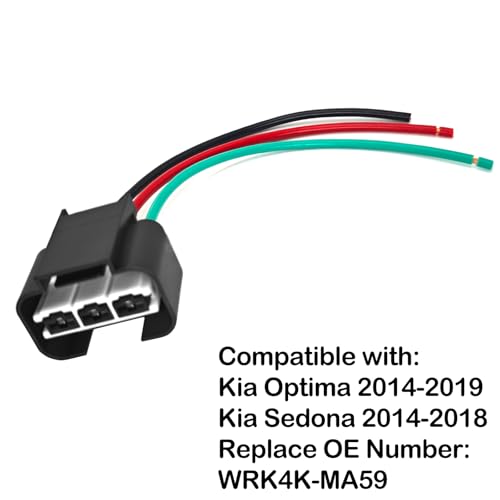 Image of Blower Motor Cooling Fan Resistor, Pigtail Connector, Replace WRK4K-MA59 - Compatible for Kia Optima 2014-2019 Kia Sedona 2014-2018