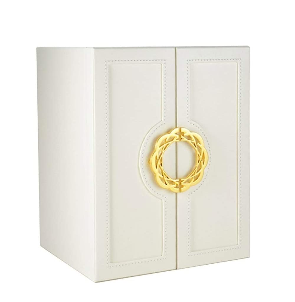 CVdrtyED Box For Women 5-Layer With Watch Earrings Ring Jewelry Tray Case Leather Storage Box Display Organizer Gift For Girls Women Jewellery(B)