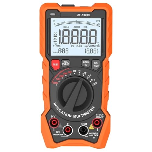 Digital Insulation Resistance Tester 1000V Megaohm Meter, High Precision Megohmmeter Multimeter for Wire Motor Electrical T
