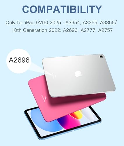Image of Harvopu Compatible for iPad 11th 10th Generation Case with Keyboard, Folio Cover with Pencil Holder, Multi-Touch Trackpad, 7 Color Backlit, Detachable Keyboard for iPad (A16) 11th /10th Gen (Purple)