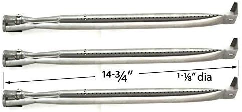 3 Pack Replacement Grill Burner for Select Gas Grill Models by Kirkland CG107ALP, Grand Hall C3906ALP, Members Mark M3206ALP, Patio Range CG7200LP, NexGrill 720-0341 & Kirkland CG107ALP