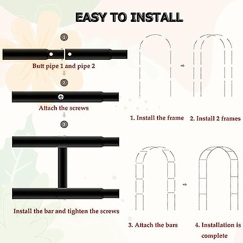 Arche pour roses grimpantes et pergola romantique de mariage en fer