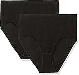 Palmers Damen Taillenslip TaillenNatural Cotton, 2er Pack, Schwarz (Schwarz 900), 44 (Herstellergröße: L)