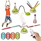 3 in 1 Musik-Sprung-Spiel - Ringwerfspiel, Raketenwerfer-Spielzeug für Kinder Outdoor, lustiges Seilspring-Spielzeug mit Fernbedienung, Sport-Spielzeuge für Garten, Geschenke für Kinder 3-8 Jahren