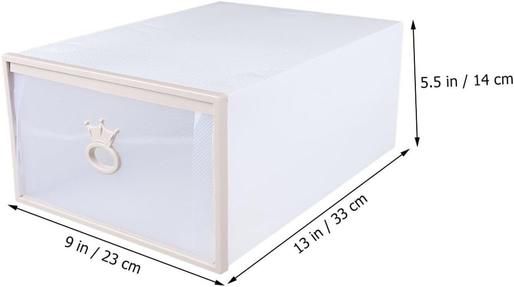 Ipetboom Thickened Transparent Shoe Storage Box Drawer Type Stackable Plastic Organizer Container for Men and Women with Window and Material