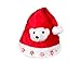 Alsino Cappello da Babbo Natale per Bambini a Luci LED Rossi con PON PON e Peluche di Orso Polare (wm-44) Rosso Bianco di Feltro