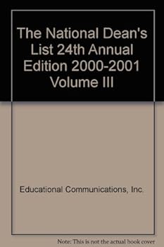 Hardcover The National Dean's List 24th Annual Edition 2000-2001 Volume III Book