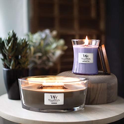 Woodwick Medium Hourglass Scented Candle | Lavender Spa | with Crackling Wick | Burn Time: Up to 60 Hours, Lavender Spa