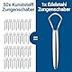 Zungenschaber aus 100% chirurgischem Edelstahl, Zungenreiniger für Erwachsene und Kinder, professionelle Reduzierung von Mundgeruch, Metallzungenschaber, verbessert Ihre Mundhygiene