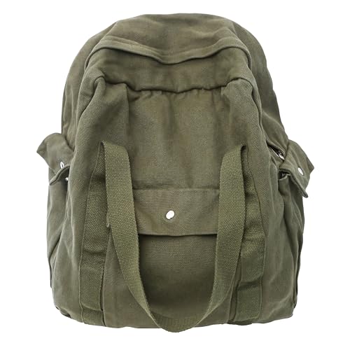 MaxxCloud Versatile Canvas Rucksack Comfortable Roomy for Daily Use (Green)