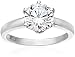 Platinum-Plated Sterling Silver Round-Cut Swarovski Zirconia Engagement Ring (3 cttw)