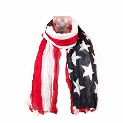Foulard Echarpe Cheche USA Drapeau Americain Vintage Tendance 160 cm x 100 cm