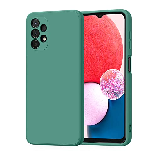 AK Coque pour Samsung Galaxy A13 4G, Coque Samsung A13 Lite, Housse Souple en TPU en Silicone Liquide, Housse en Caoutchouc Antichoc(Green)