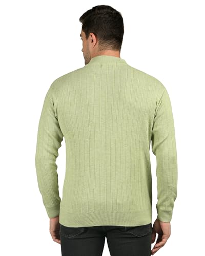 Image of Men Woolen Round Neck Solid Striped Design Pullover Heavy Rainbow Fabric Winter Wear Pure Wool Cardigan for Men Fully Warm Pullover Free Sizes