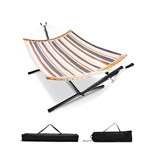 Zupapa 10Feet Hammock Stand 550LBS Capacity, 2 Person, Heavy Duty Steel Hammock Frame, 6 Adjustable Screws, Carry Bag Included