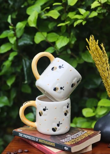 Image of Weaving Home Coffee Mug (WEAVING HOMES Irregular Ceramic Bee Coffee Mug)