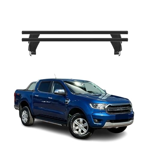Menabo - Portabicicletas de techo para Ford Ranger 2011-2015, 2 piezas, color negro