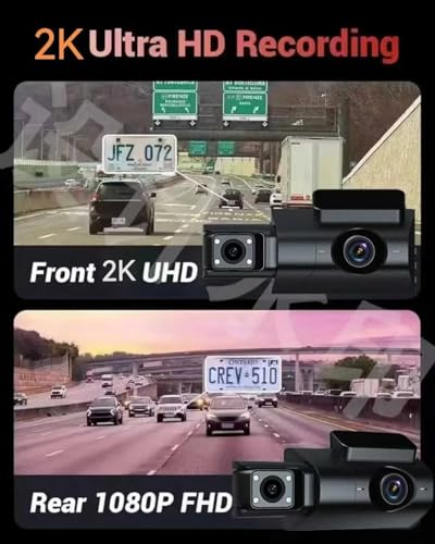 Image of 3K Dual Channel Dash Cam, STARVIS 2 IMX675 Sensor, ADAS, Built-in GPS Logger, Route Recorder, 2.7 inchIPS True Colors Display + with Night Vision, App Playback & Share, Optional Parking Monitoring