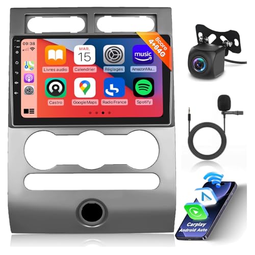 ?DSP 46EQ? 8Core 4G+64G for Ford Expedition 2007-2014 Manual A/C Radio Car Stereo with Wireless Carplay Android Auto 9'' 1280X720P IPS Touch Screen 5.0Bluetooth FM/RDS 5ghzWiFi SWC AHD Backup Camera