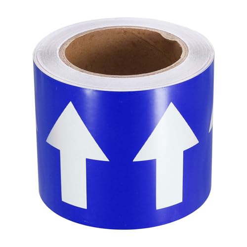 Ruban de flèche de débit directionnel autocollant marquage flux tuyauterie bleu