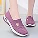 Women's Woven Orthopedic Breathable Soft Shoes Arch Support, Diabetes Foam Shoes Walking Anti-Skid Sports Shoes Purple 38